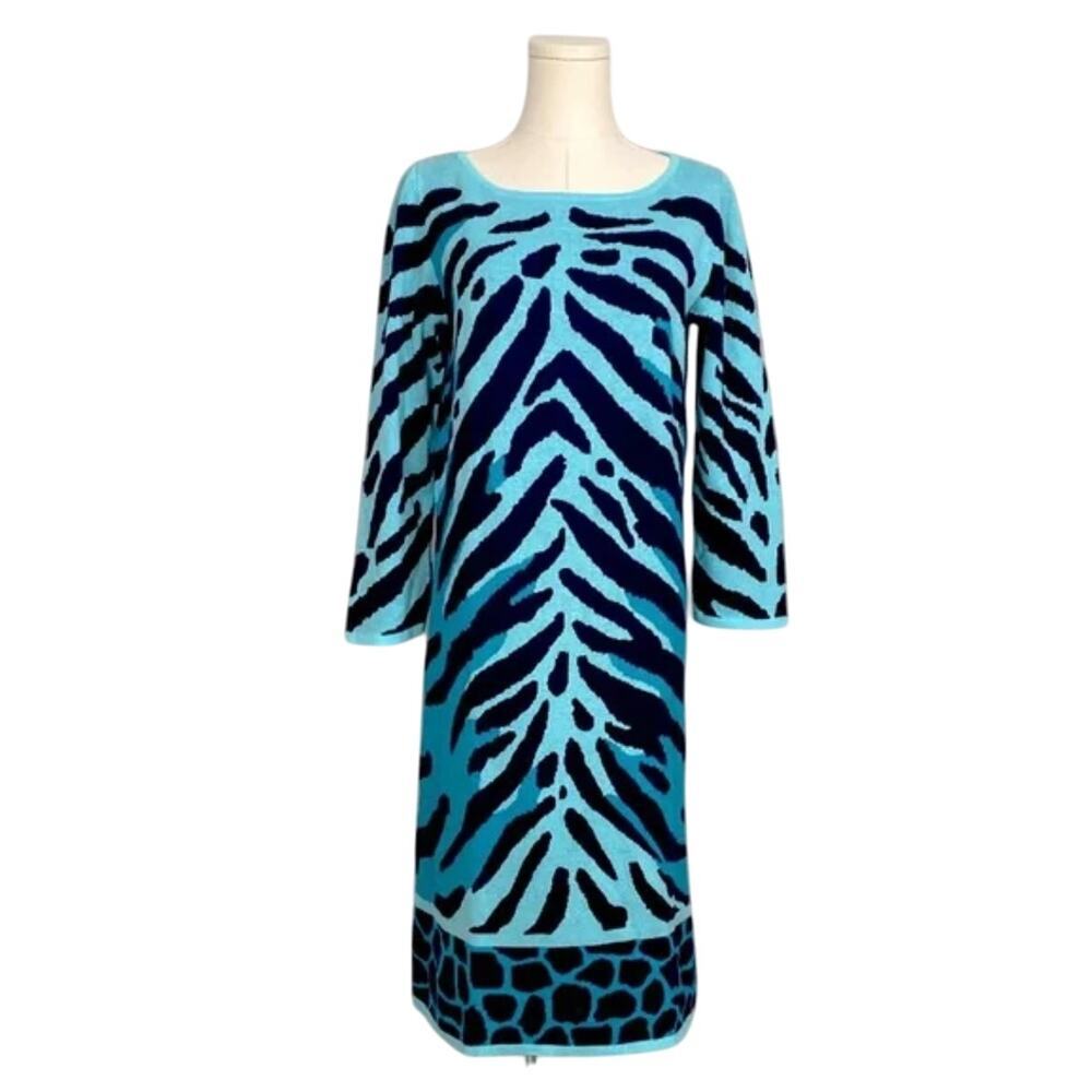 Lilly Pulitzer Polly Animal Print Sweater Dress Women's Size Small - Picture 5 of 12